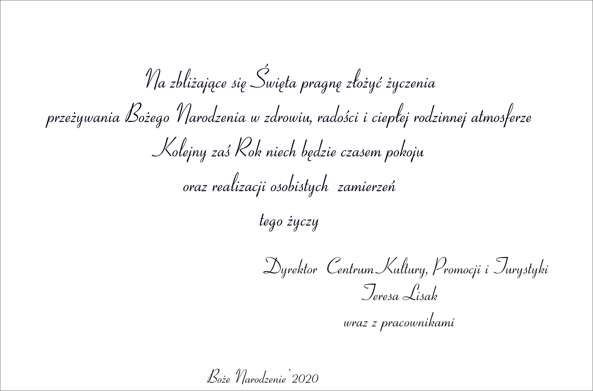 Życzenia świąteczne