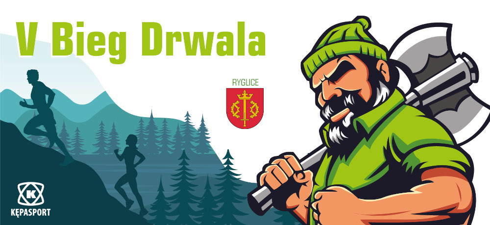 Plakat informujący o Biegu Drwala