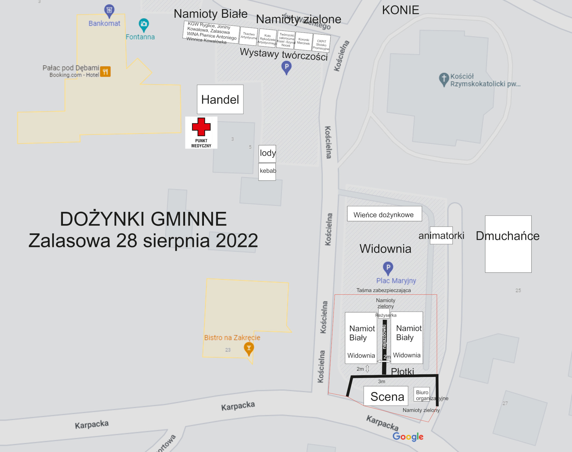Mapa miejsca Dożynek