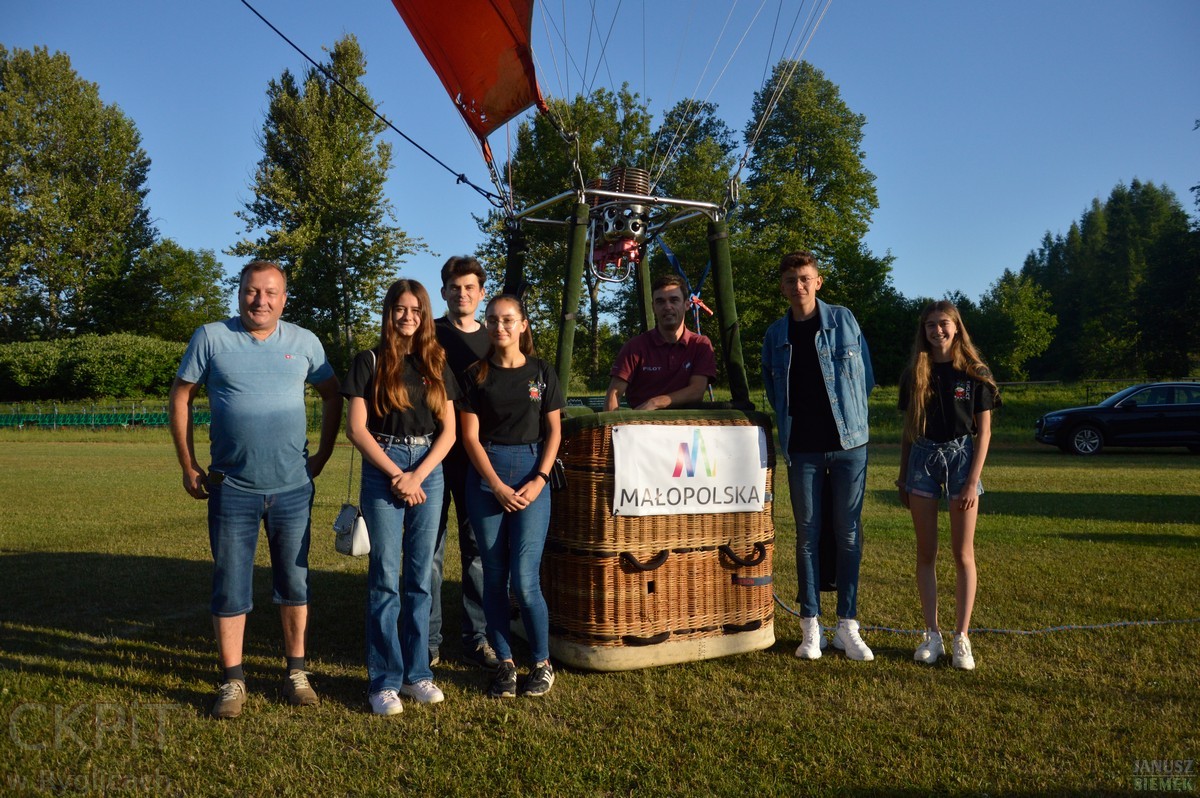 Przed wylotem balonu