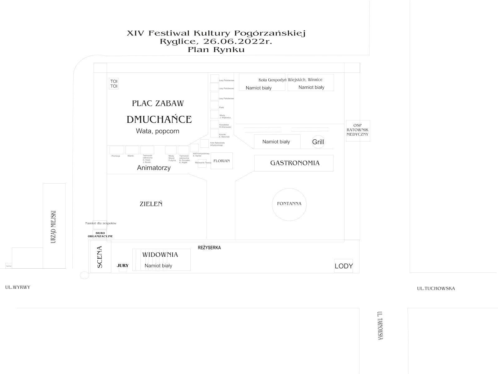 Rynek- plan miejsca imprezy