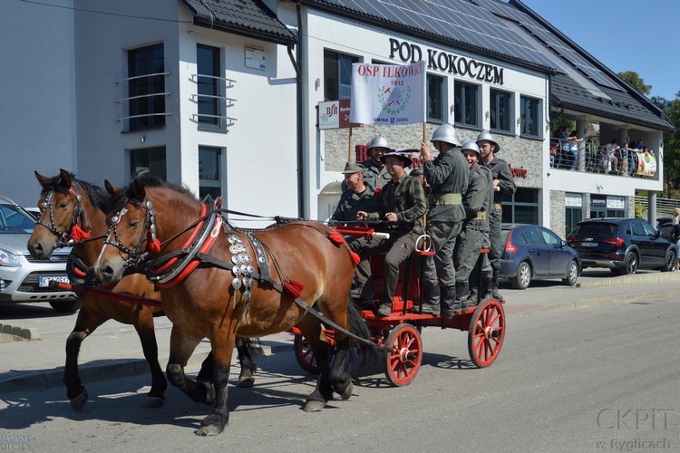 Przejazd sikawki konnej przez Lubczę