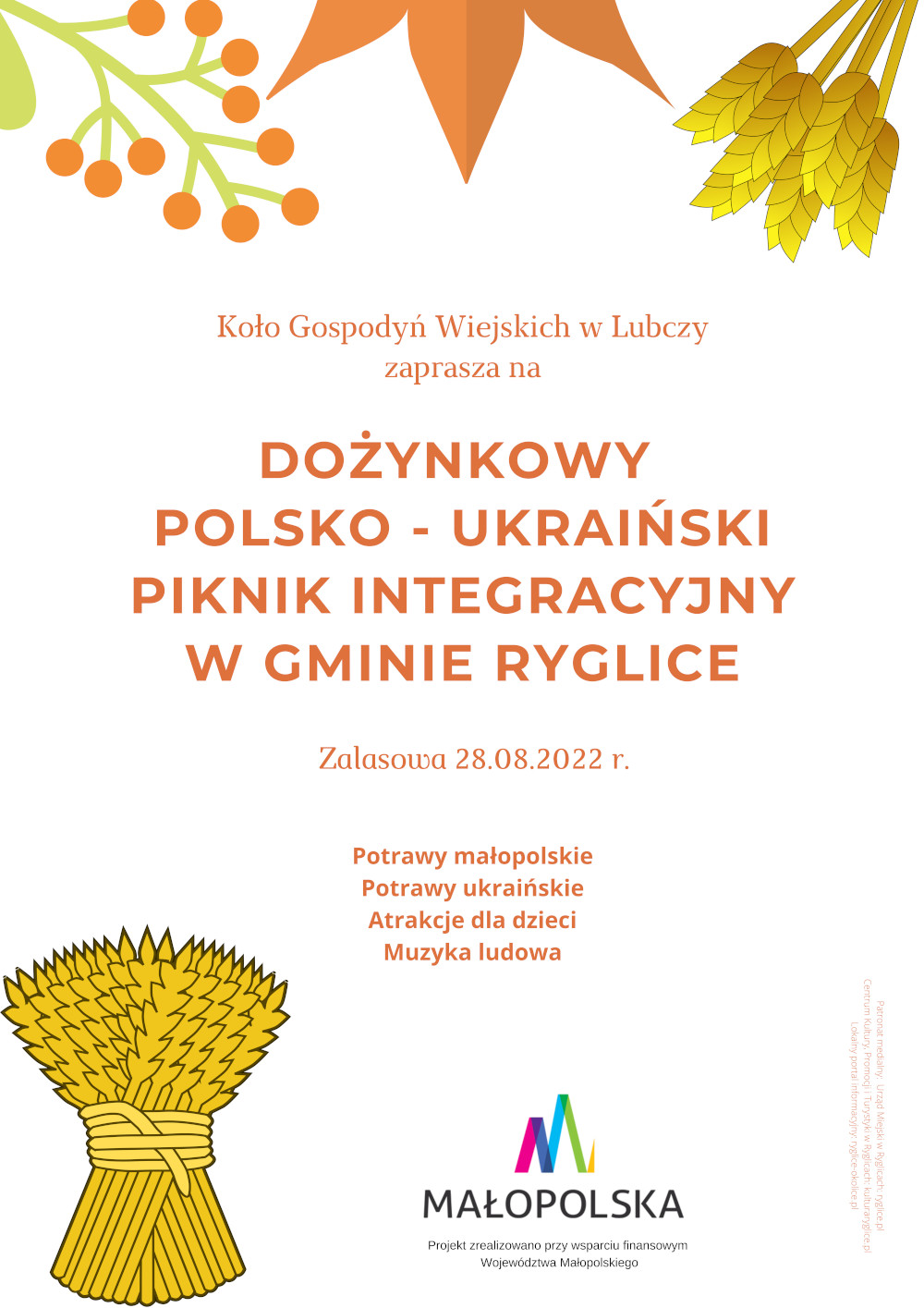 Plakat informujący o wydarzeniu