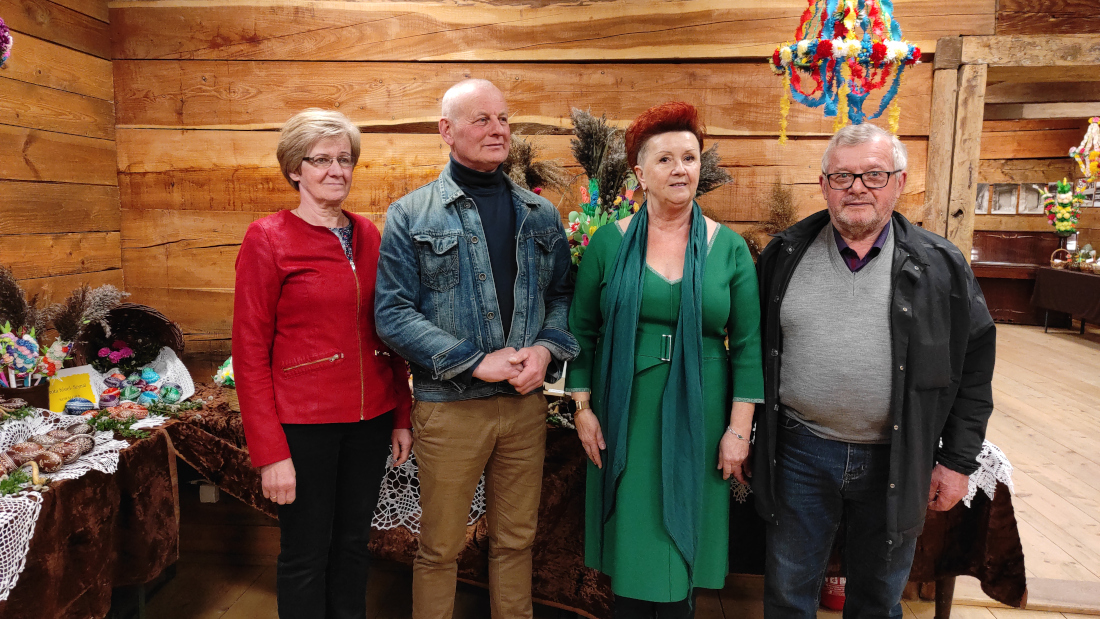 Grażyna Filip- przewodnicząca KGW w Woli Lubeckiej, Tadeusz augustyn- radny gminy Ryglice, Teresa Lisak- dyrektor CKPiT w Ryglicach, Antoni Marcinek- Piwnice Antoniego