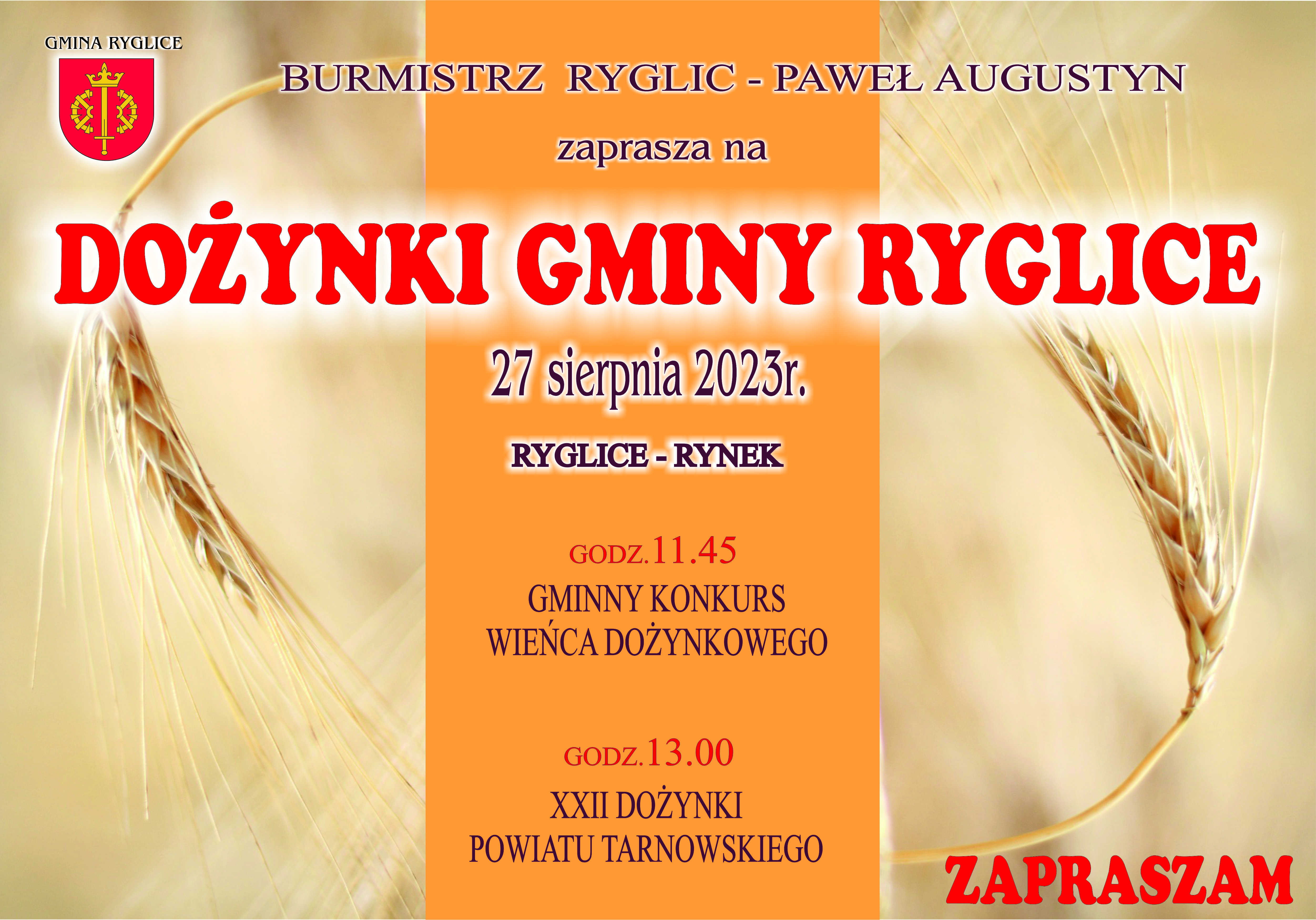Informacja o Dożynkach Gminy Ryglice