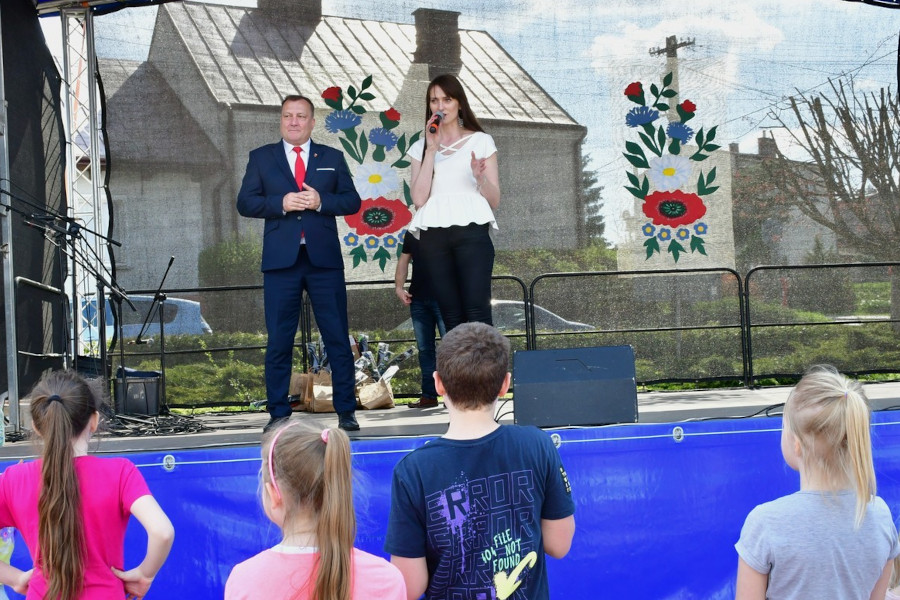 Burmistrz Ryglic i Marta Kozioł