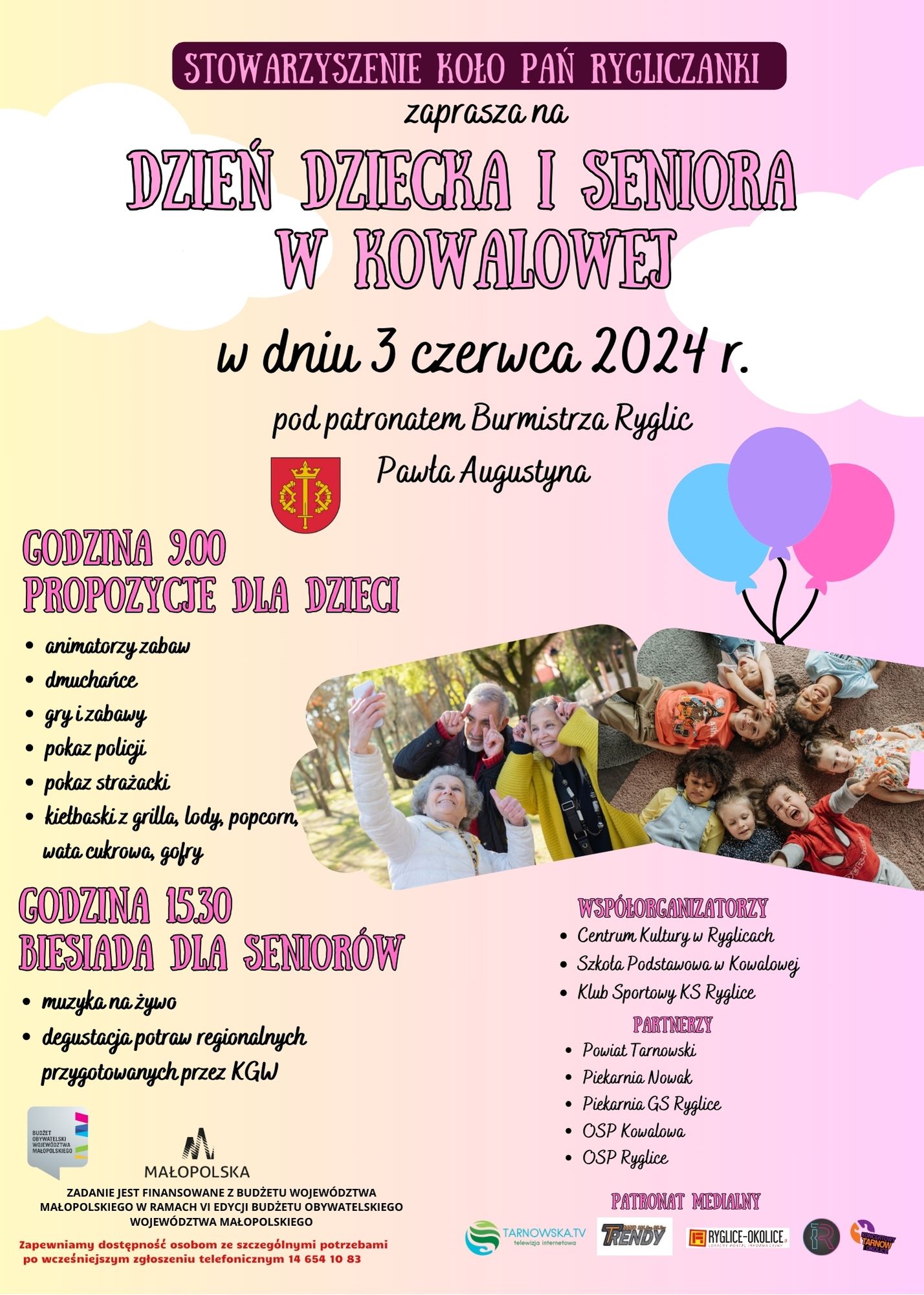 Informacja o wydarzeniu pn. Dzień Dziecka i Seniora w Kowalowej