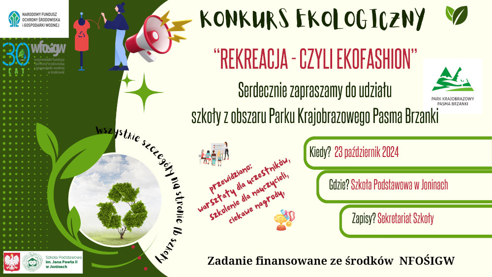 Informacja o Konkursie Ekologicznym "Rekreacja - czyli Ekofashion"
