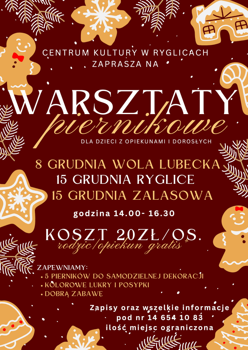 Informacja o warsztatach piernikowych