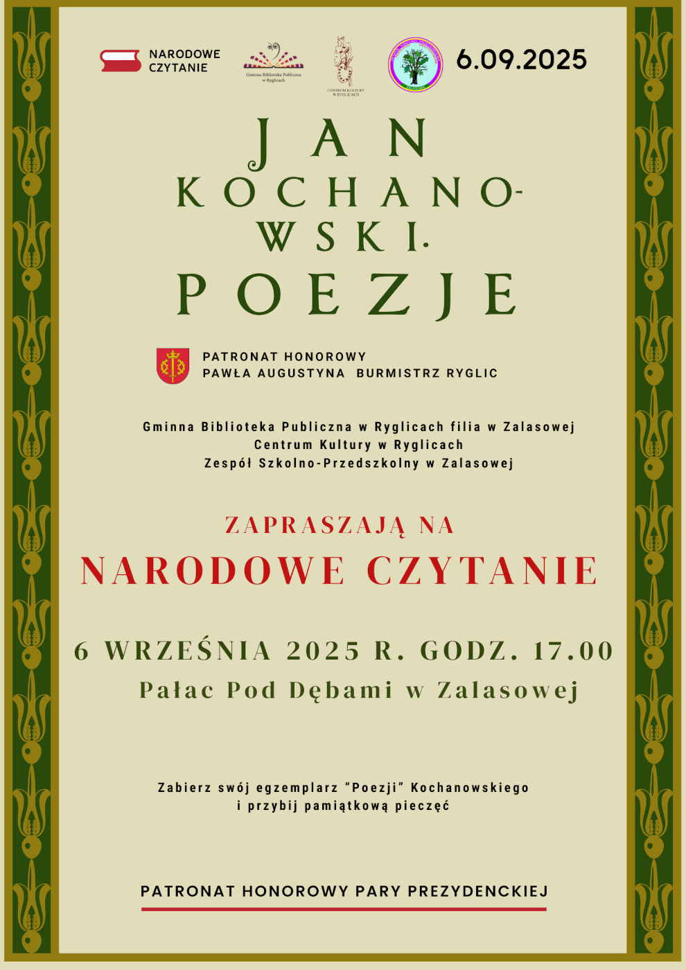 Informacja o Narodowym Czytaniu 2025