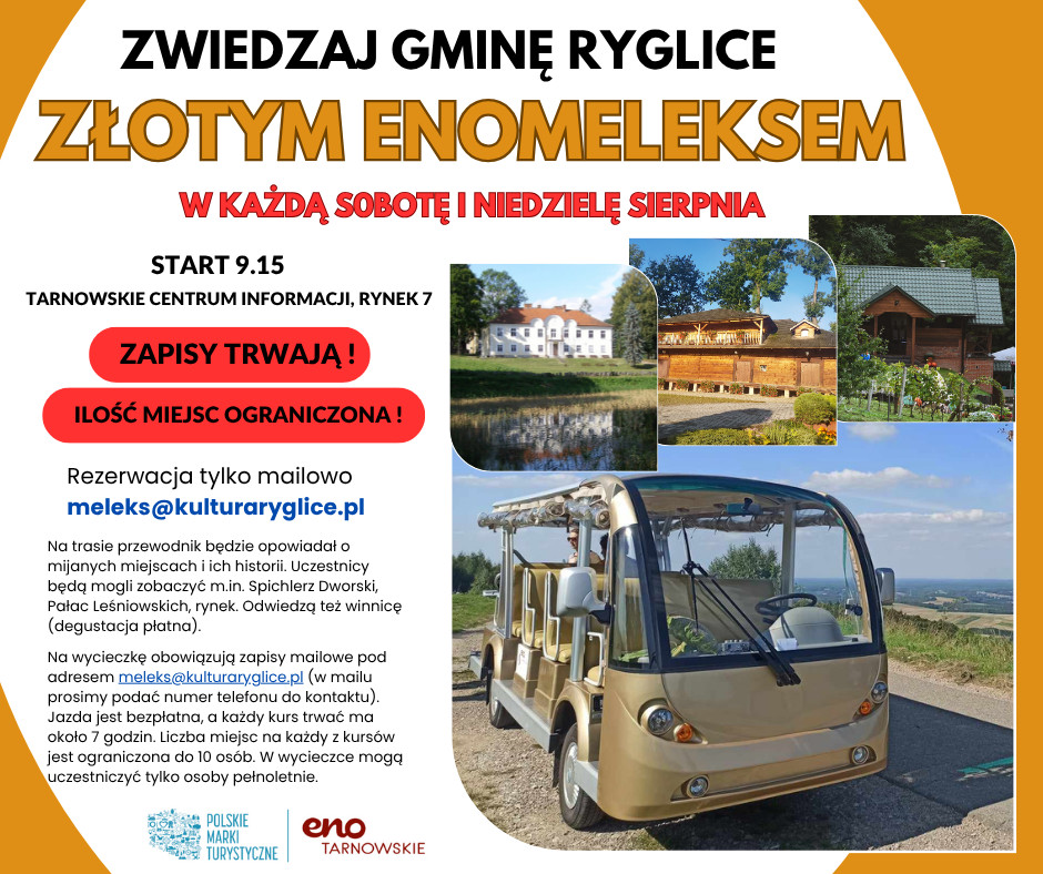 Zwiedzaj Gminę Ryglice Złotym Enomeleksem