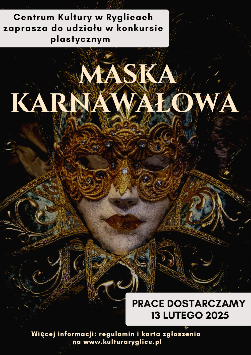 Informacja o konkursie "Maska karnawałowa 2025"