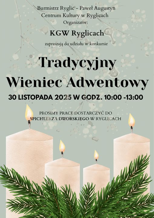 Informacja o Konkursie na Tradycyjny Wieniec Adwentowy