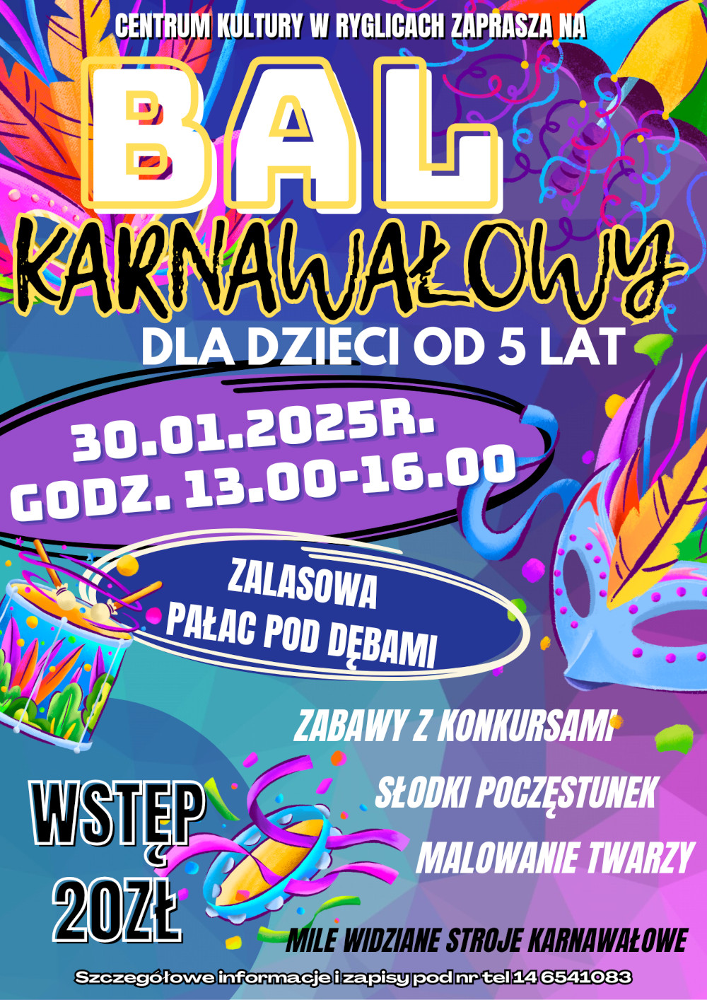 Informacja o balu karnawałowym