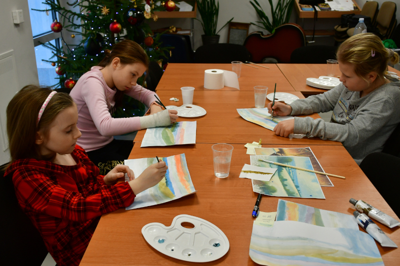 Dzieci podczas warsztatów