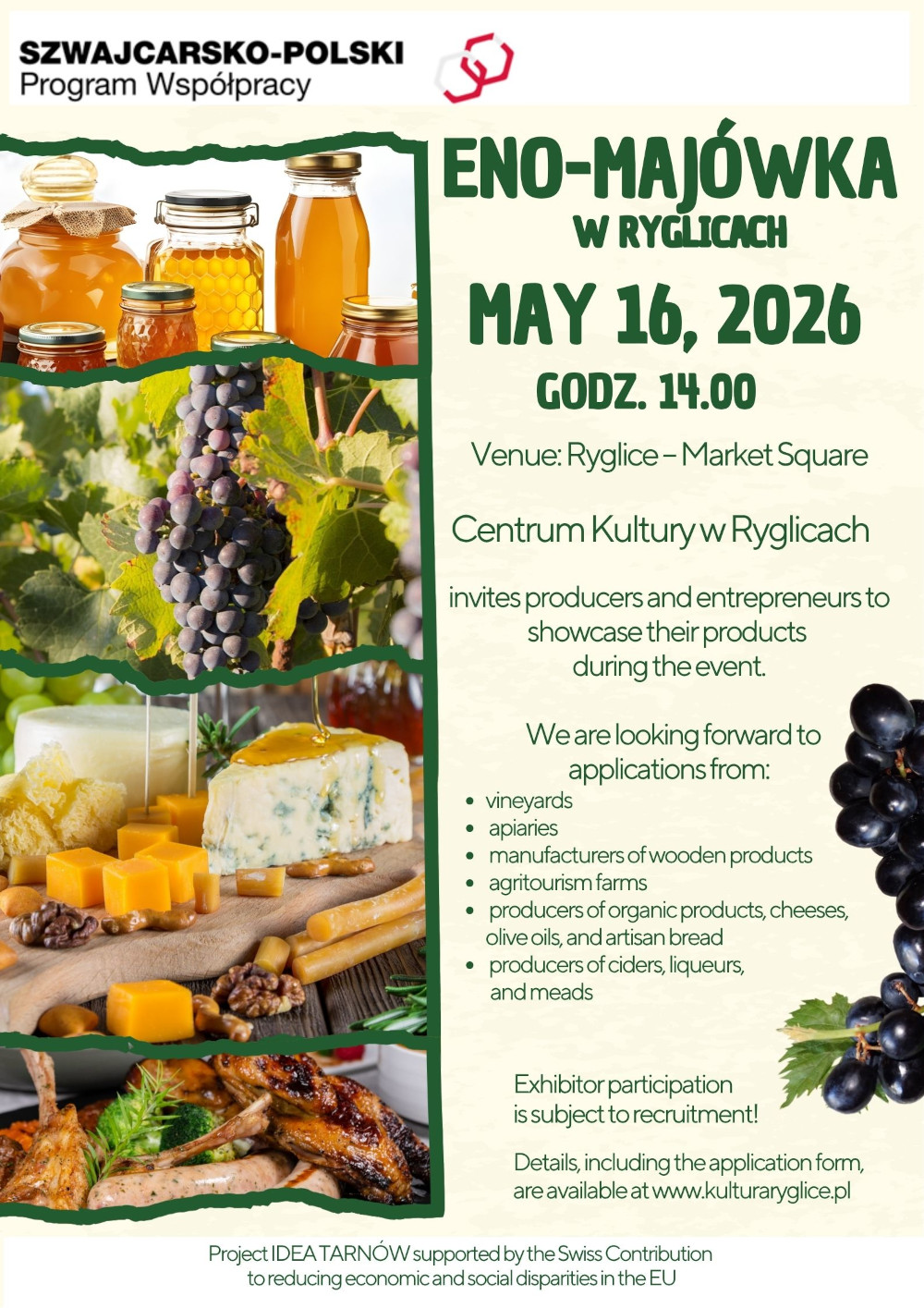 Information – Majówka in Ryglicy – invitation for producers and entrepreneurs