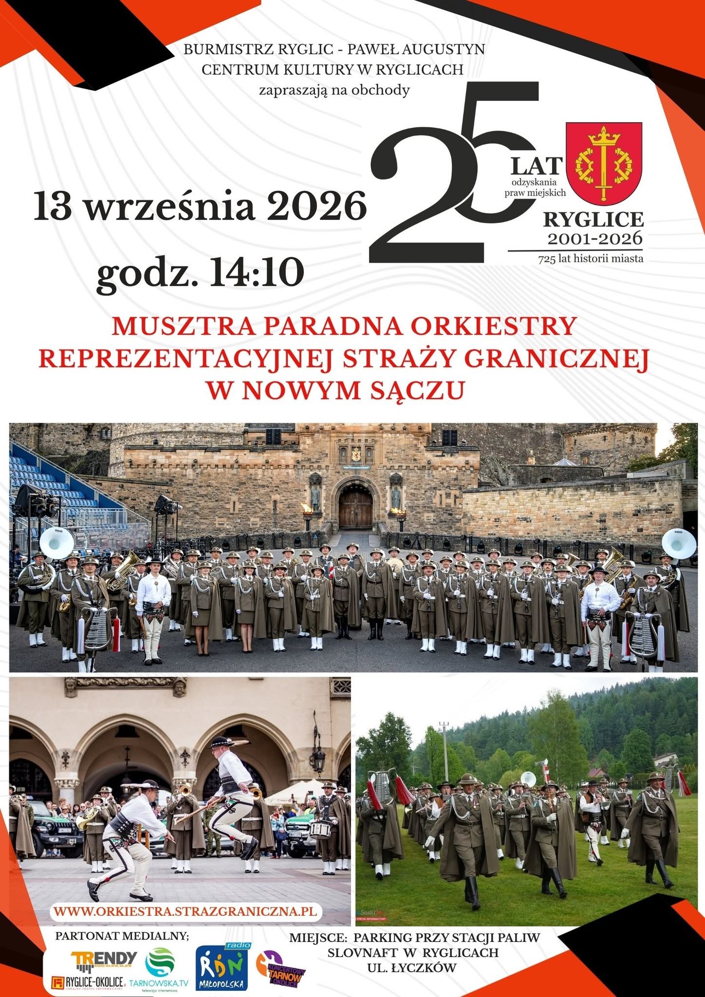 Musztra paradna Orkiestry Reprezentacyjnej Straży Granicznej w Nowym Sączu