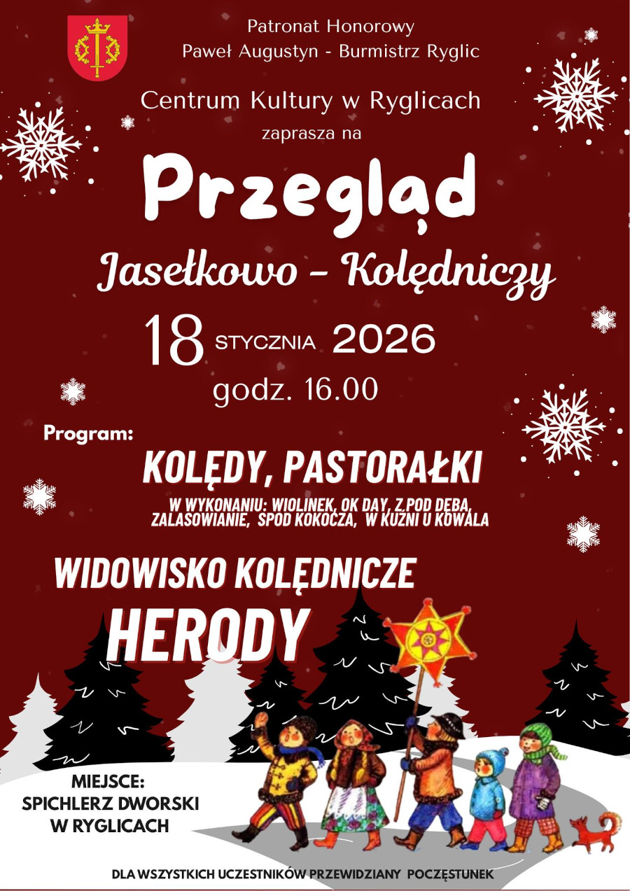 Informacja o Przeglądzie Jasełkowo-Kolędniczym w Ryglicach