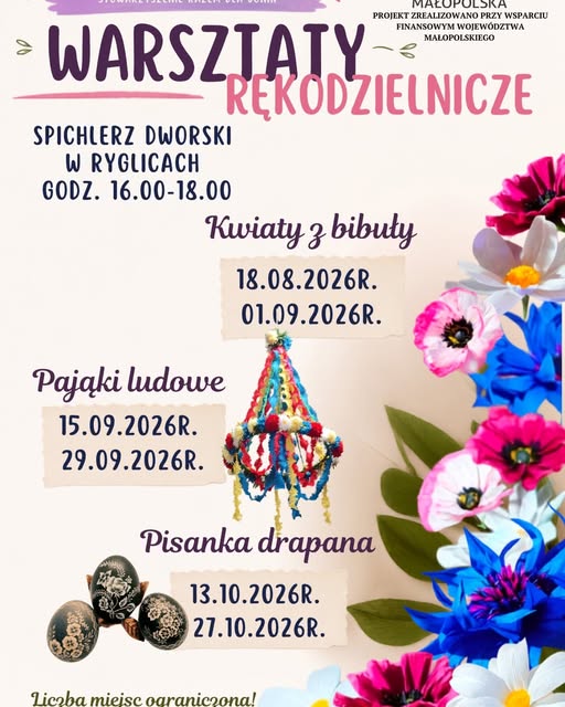 Informacja o Warsztatach rękodzielniczych w Ryglicach